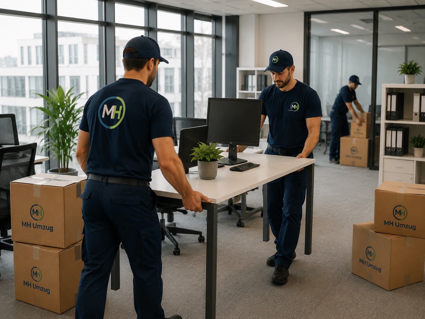 Büroumzug Augsburg – MH Umzug transportiert Büromöbel und IT-Technik